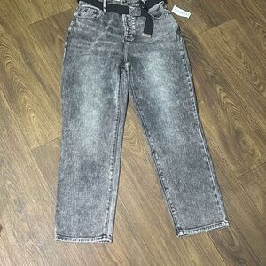 NWT Pacsun Womens Jet Stone High Rise Button Fly Straight Jeans‎ With Belt Sz 27